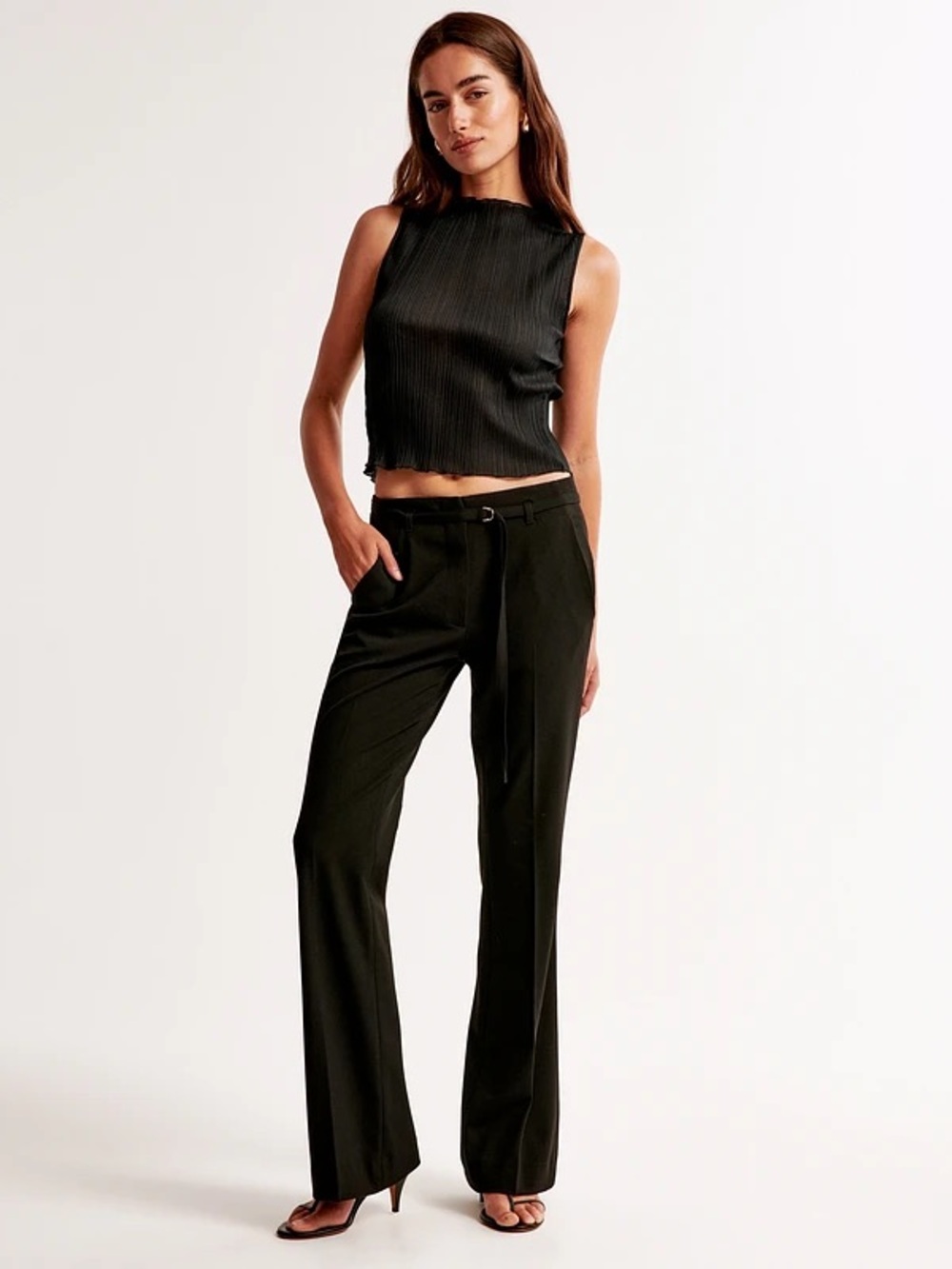 Abercrombie & Fitch Women's Mini Belt Flare Pants 8/29 Regular